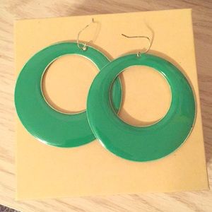 🌎 Retro green dangling earrings